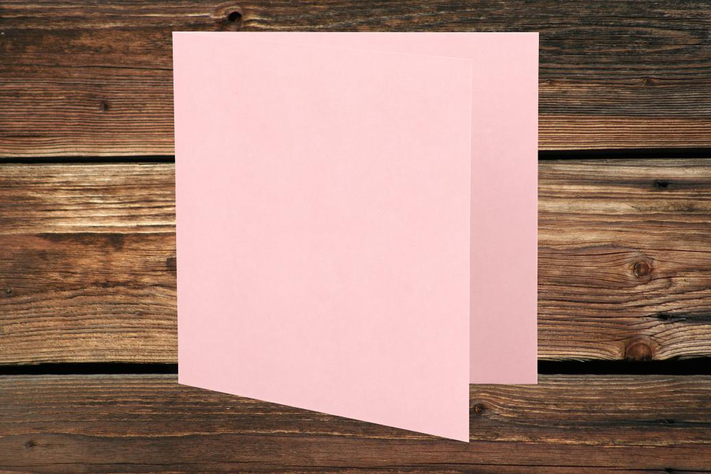 Klappkarten 110x110/220 mm Hellrosa 230 g/qm